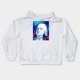 Jeremy Bentham Snowy Portrait | Jeremy Bentham Artwork 13 Kids Hoodie